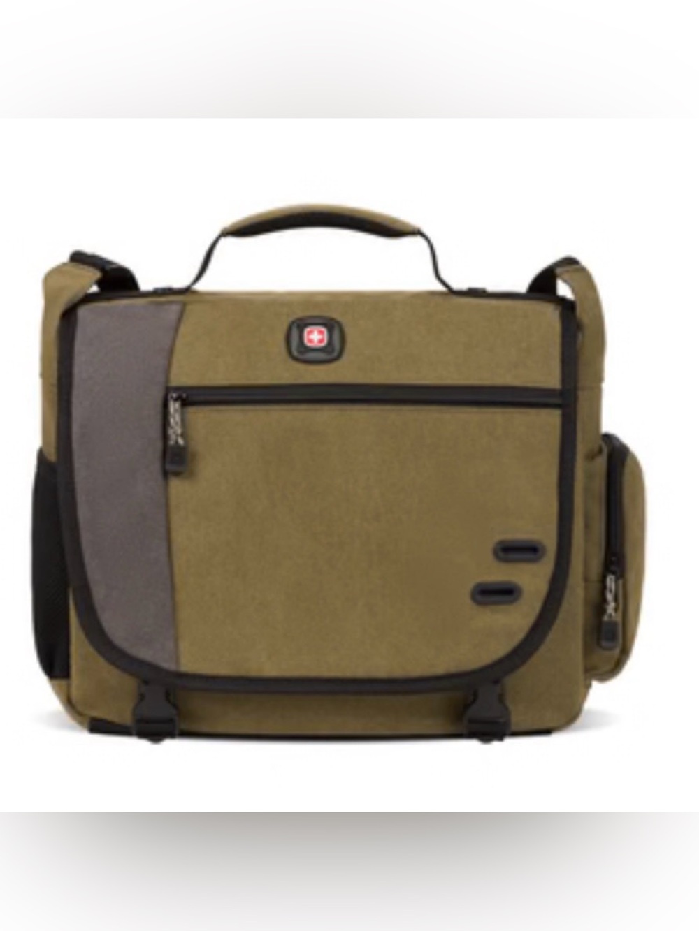 Swiss Gear Wenger Zinc Padded Laptop Messenger Bag Olive Drab Utility Travel NEW